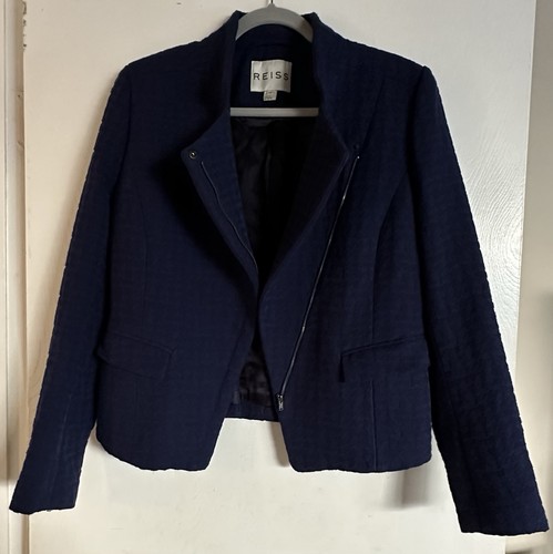 Reiss houndstooth check moto - houndstooth,
