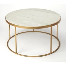 Moon Coffee Table Marble Bronze 86 Cm