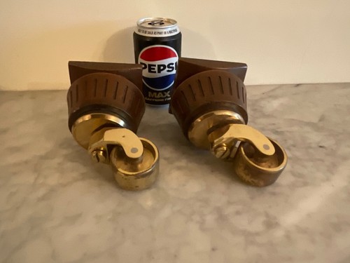 Pair huge brass - pair, wood