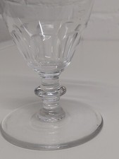 Victorian Port glass,barrel Shaped cut bowl,bladed Knop Stem,pontil c1830-1860