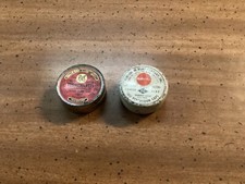 Two Vintage Percussion Cap Tins Remington Tin Empty, RWS Tin has 51 Caps Germany