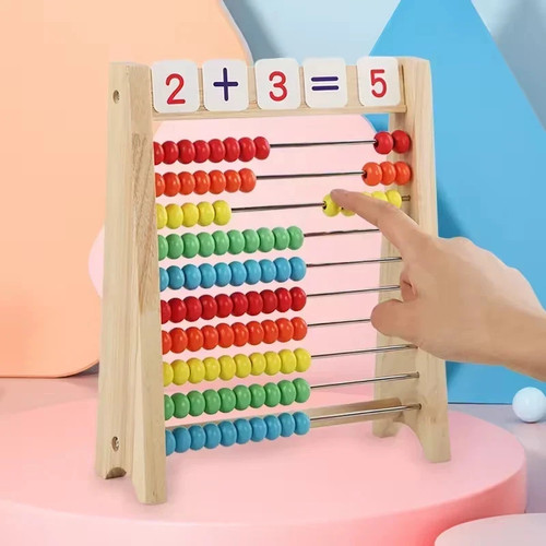Wooden abacus for kids row - for, 10-row