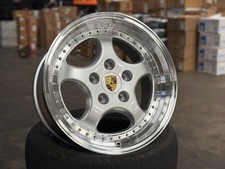 New 18x8 18x9.5 Porsche Carrera Classic Design (4 Wheel) 5x130 997 993 Silver