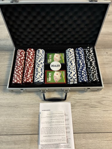 Poker chip set - poker, cards