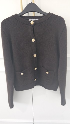 Zara brown knit cardigan - brown,