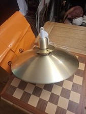 John Lewis Brushed Brass Belid Felix Rise & Fall Ceiling Light with Brass Handle