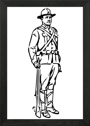 Soldier framed wall - us,