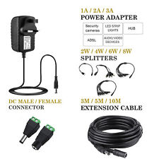 12V 1A 2A Adapter AC/DC UK