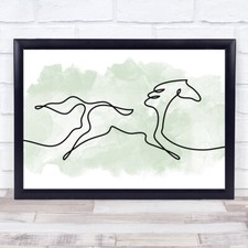 Watercolour Line Art Horse