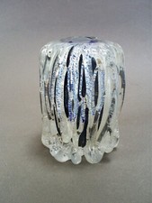 JAMES CARCASS BRITISH ART GLASS CANDLE HOLDER VASE PERFUME BOTTLE SIGNED
