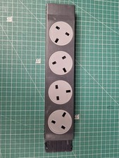 Legrand ELECTRAK IAB504R 4 GANG UNFUSED Rotatable SOCKET MODULE BLACK/GREY