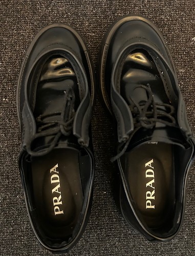 Prada black brushed - prada, leather
