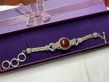 Jewellery Stunning SUARTI Solid 925 Sterling Silver & Carnelian Bracelet, Signed