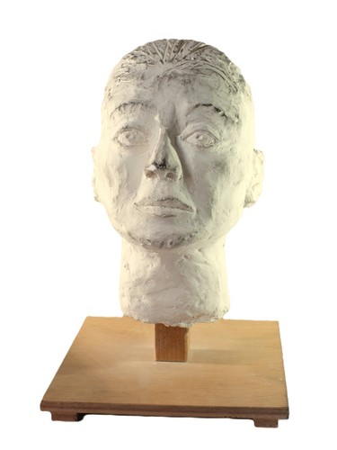 Vintage plaster bust human - vintage,