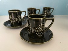 1 x Portmeirion Totem Dark Green Coffee Cup mug  saucer Susan William-Ellis