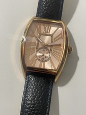 Bronze Italia With Pebble Embossed Cowhide Band, Just Replaced Battery