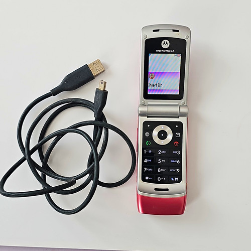 Motorola w375 pink - flip, mobile