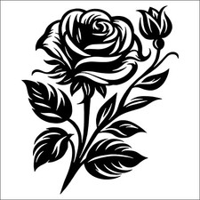 40cm Rose Flower vinyl sticker