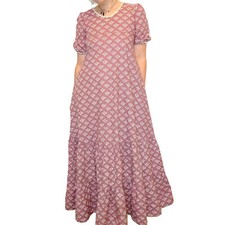 1970s Laura Ashley Dress Vintage Maxi Dress 70s Clothing Pink Floral Cotton