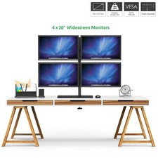 4 x 20" Quad Monitor Computer Screen Display Monitor + Stand Trading Business