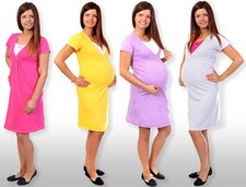 Pregnancy Nursing Maternity Nightdress Breastfeeding Nightie Nightgown Shirt