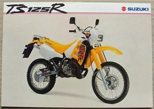 SUZUKI TS125R MOTORCYCLE Sales Specification Leaflet June 1993 #99999-A1303-1R1