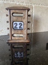 perpetual oak desk calendar