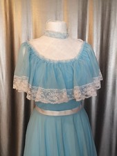 70s Maxi Dress Edwardian Style