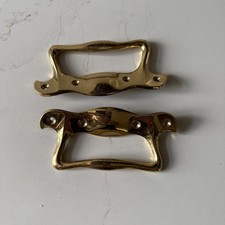 Vintage Solid Brass Sliding Sash Window Pull Up Handle Made In England Set Of 2