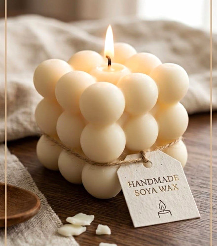 Handmade white soy wax - white,
