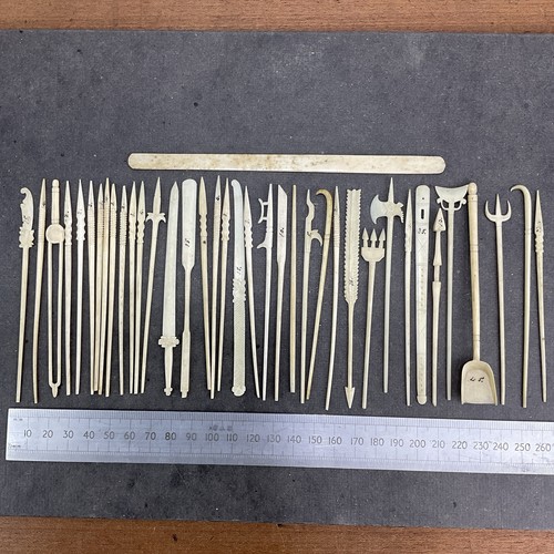 37x antique chinese bone - chinese,