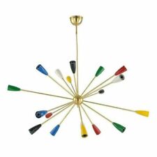 Multicolor Sputnik Atomic Lights With All Hardware Huge Brass Chandelier 48 inch