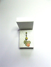 New Double Sided Disney World Tinkerbell with Crystal Hair Belly Navel Bar