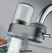 Faucet Water Purifier Filter Grey Portable Tap Attachments 2 Cartridges Kitchen