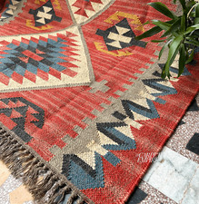 Red peruvian kilim - peruvian, living