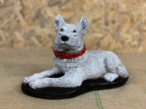 Concrete husky dog statue - concrete,