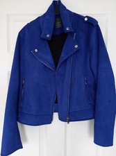 Biker Jacket. size 16. Cobalt Blue. NWOT. Primark. FREE p+p