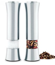 Laptronix 2 x Manual Salt & Pepper Mills Turn Grind Operation, Grinder Pots