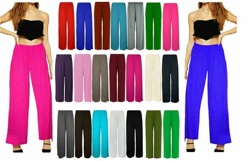 Ladies womens plain palazzo - plain,