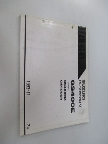 Gs400e parts list 2nd - parts, edition