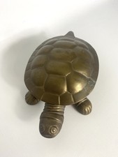 Vintage Brass Tortoise - Brass Trinket Dish - 1950s - 6” GC