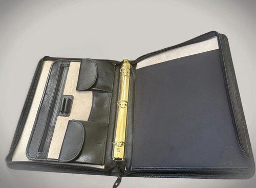 Black leather zipper - black,