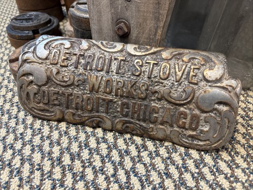 Antique cast iron stove plate - antique,