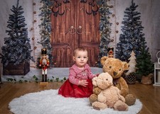 Christmas Backdrop 7x 5 feet Crease Resistant Fleece Fabric Excellent condition