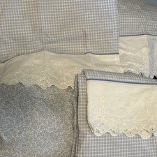 Laura Ashley Blue White Eyelet