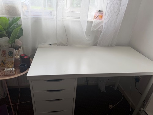 Ikea alex desk white with - ikea,