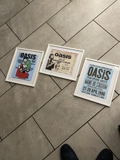 Set Of 3 Oasis Framed Posters Liam Gallagher Main Road Man Cave Home Bar
