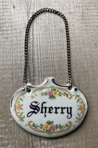 Vintage sherry decanter - sherry, label