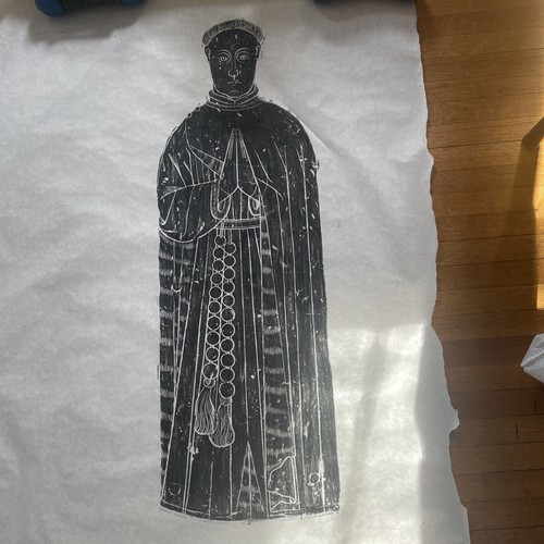 Brass rubbing - rubbing,