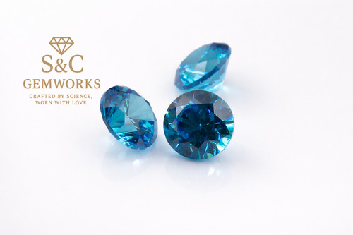 Blue topaz round - blue,